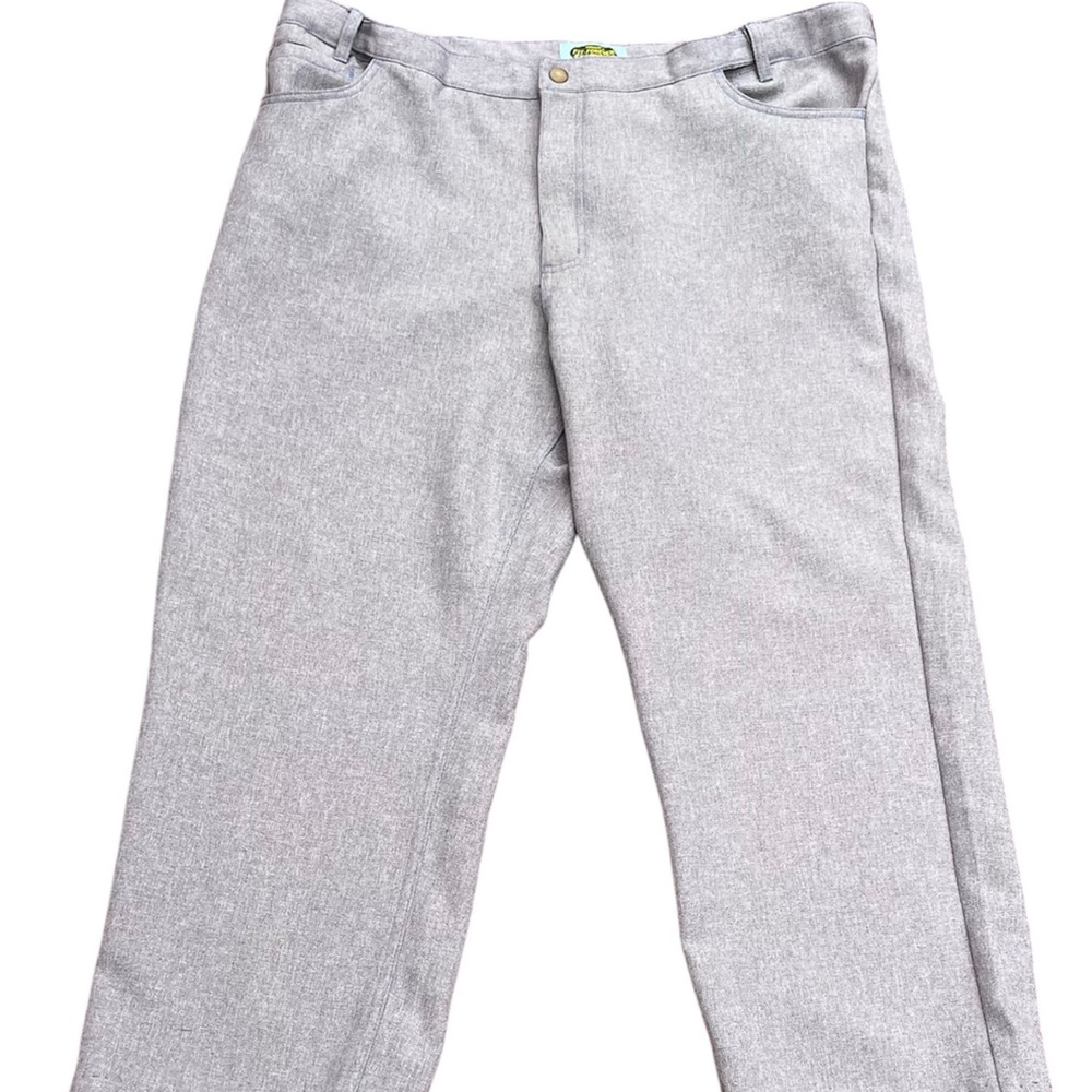 Haband’s Fit-Forever Men’s Gray Flat Front 43” Adjustable Waist Polyester Slacks